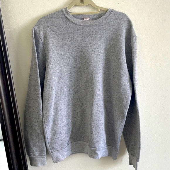 Grey melange fleece crewneck - Jerico - Picture 1 of 4